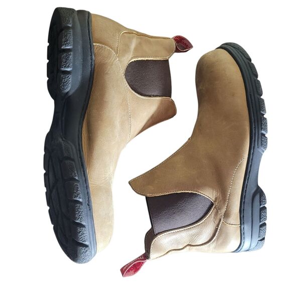 Mellow Walk Maddy Chelsea Pull On Boots Women's Size 10 Tan Composite Toe Safety - Picture 3 of 11